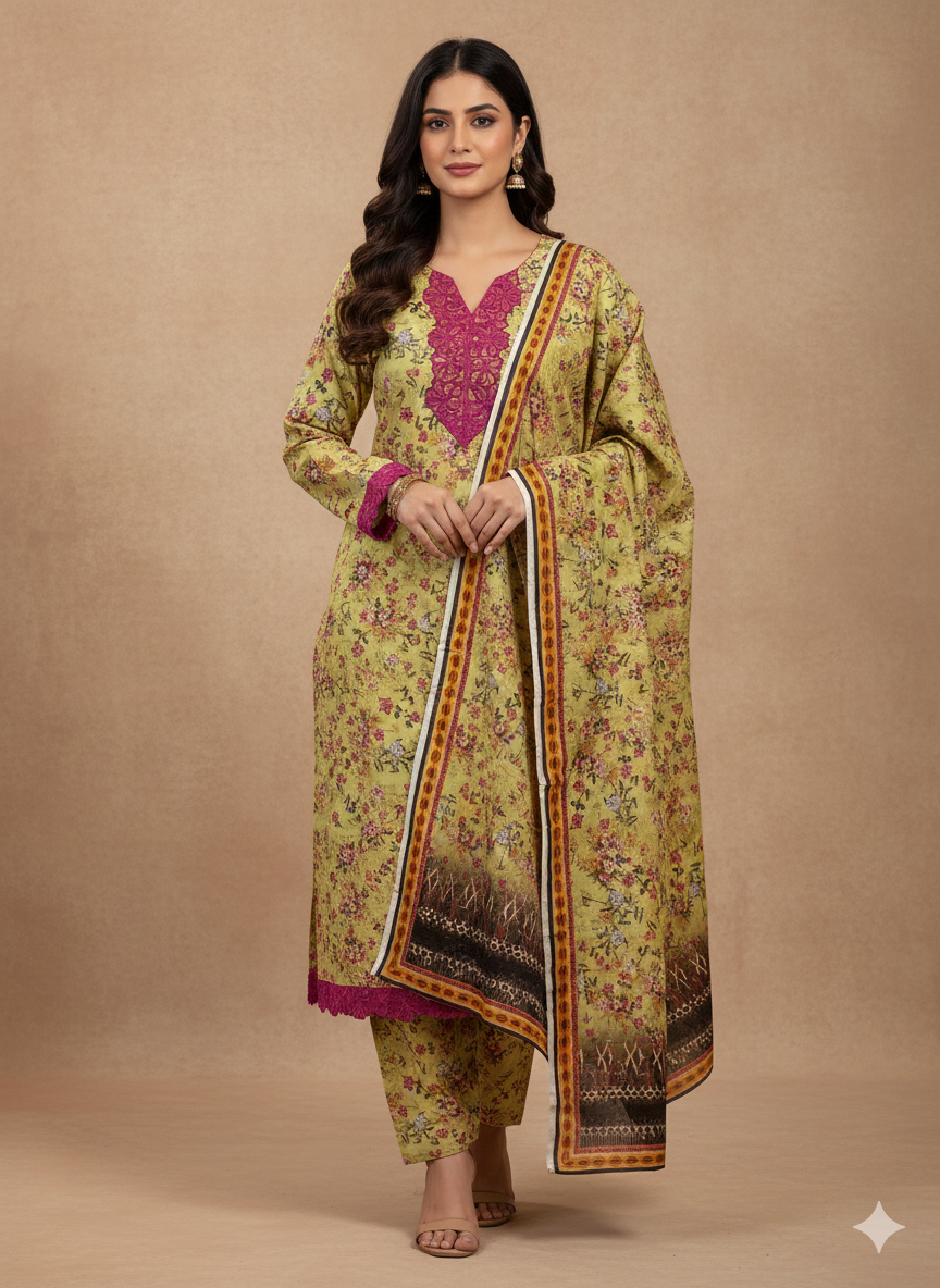 Zunaira – Premium Lawn 3 Piece Stitched