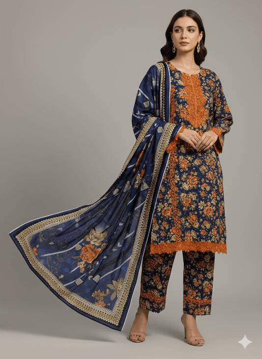 Areeba – Premium Lawn 3 Piece Stitched - Seemasejee