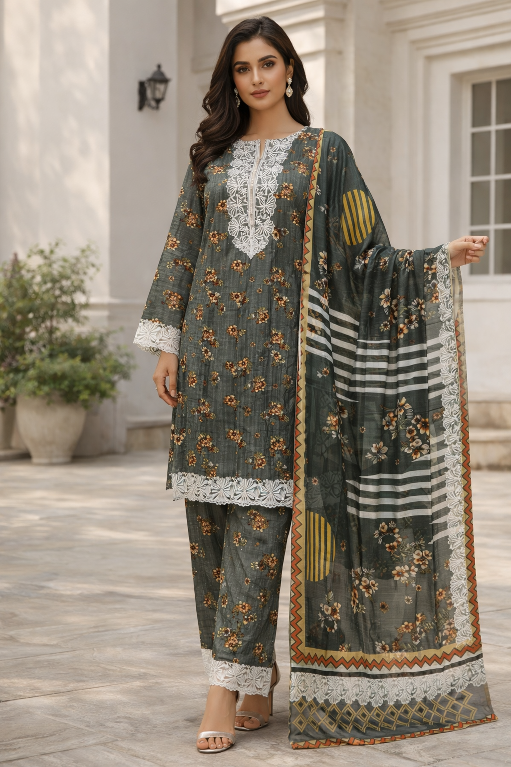 Sehrish – Premium Lawn 3 Piece Stitched
