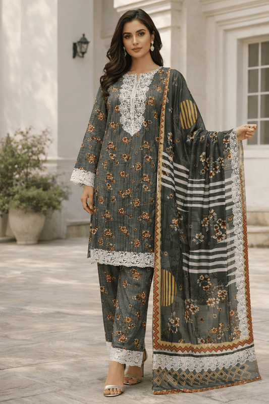 Sehrish – Premium Lawn 3 Piece Stitched - Seemasejee
