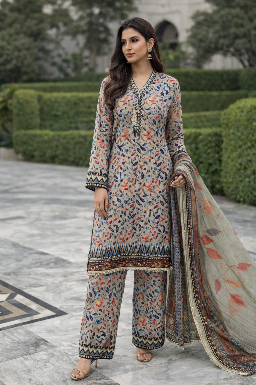 Hania – Premium Lawn 3 Piece Stitched