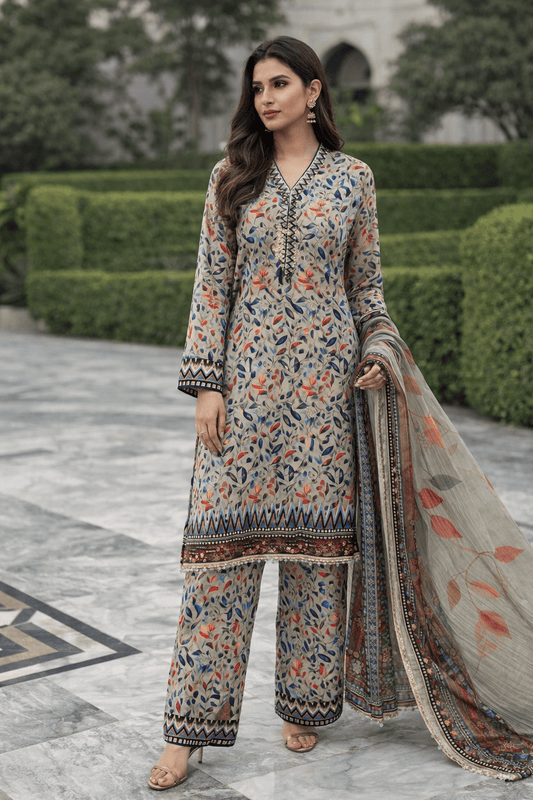 Hania – Premium Swiss Lawn 3 Piece Stitched - Seemasejee