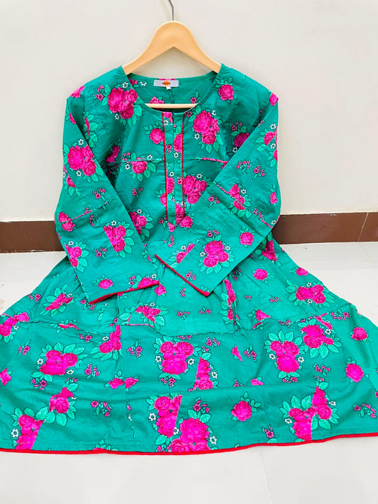 KHAADI – 1 Piece Sea Green Frock