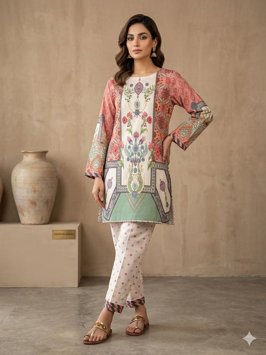 Sana Premium Bana Dora Swiss Lawn 2 Piece Stitched - Seemasejee