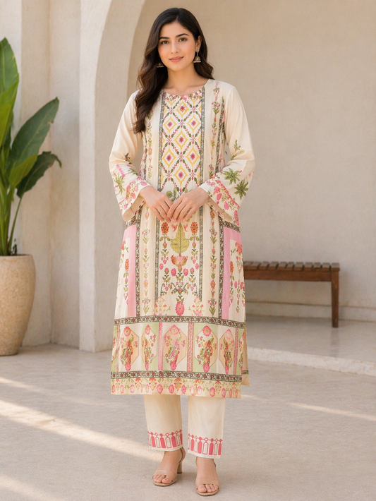Lunara – Elegant 2 Piece Stitched Suit