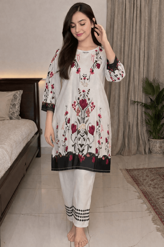 Zariva– Bana Dora Swiss Lawn 2 Piece Stitched Suit - Seemasejee