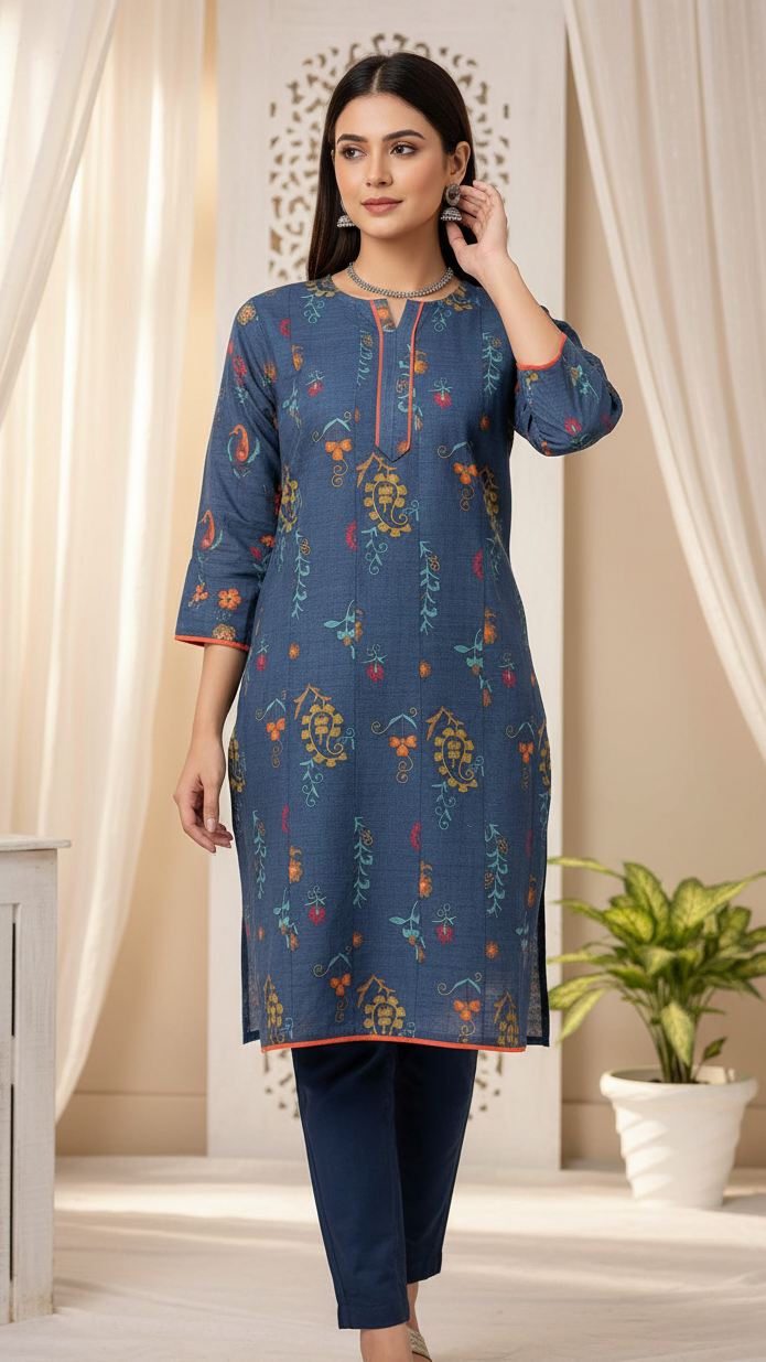 Premium Quality Pure Khaddar Kali Frock 1Pc