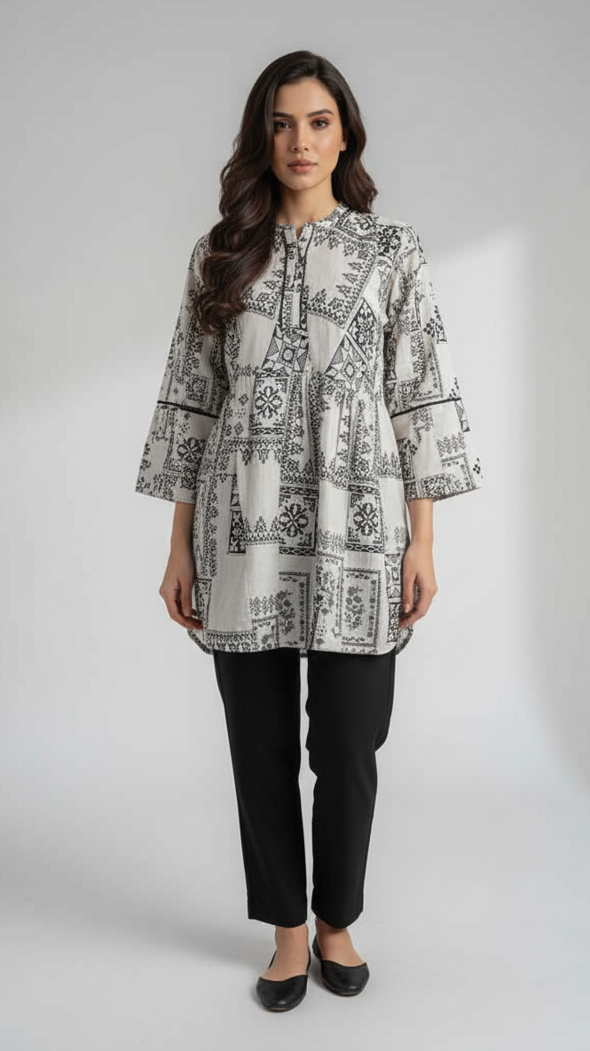 Premium Quality Pure Khaddar Kali Frock 1Pc